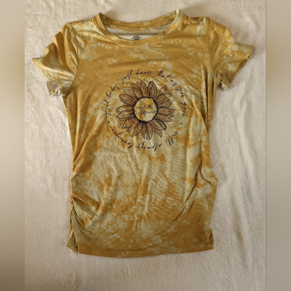 Maternity Sonoma Goods For Life Fitted Crewneck Graphic Tee- Sz Small